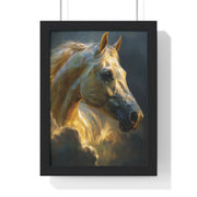 Majestic Horse Vertical Framed Poster, Equine Art, Home Decor, Gift for Horse Lovers, Animal Lovers Wall Art