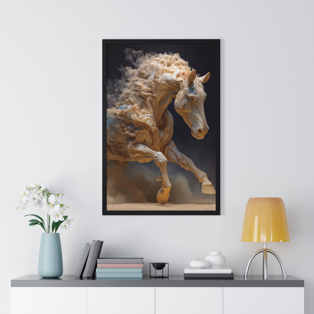 Stunning Horse Art Print, Vertical Framed Poster, Home Decor, Equestrian Gift, Wall Art