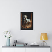Majestic Horse Framed Poster Art, Equestrian Wall Decor, Farmhouse Style Home Decor, Gift for Horse Lovers, Equine Themed Artwork