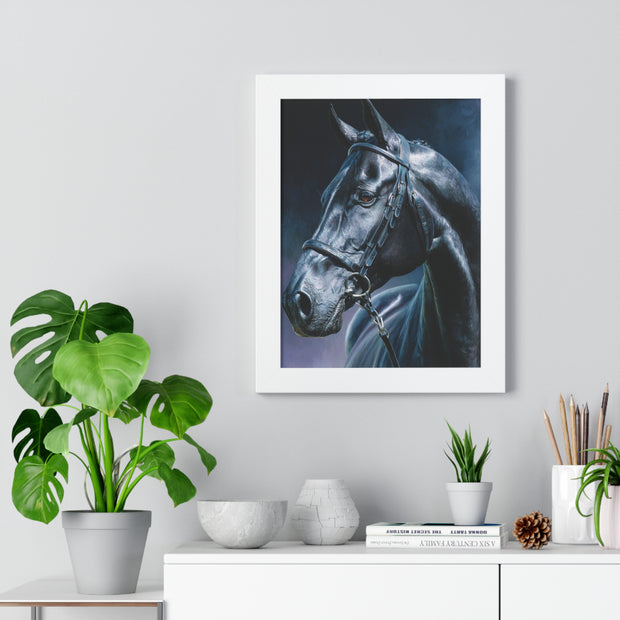 Elegant Horse Art Framed Vertical Poster | Horse Lover Gift, Home Decor, Animal Wall Art, Equestrian Decor, Unique Art Piece