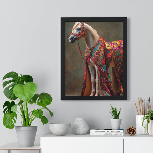 Vibrant Horse Art Print, Elegant Wall Decor, Farmhouse Style Home Decor, Gift for Horse Lovers, Equestrian Artwork