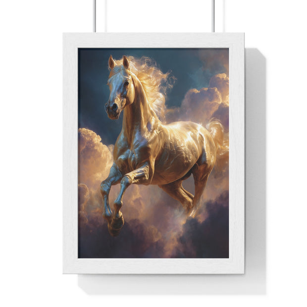 Majestic Horse Framed Poster, Equine Art, Home Decor, Wall Art, Gift for Horse Lovers, Equestrian Decor