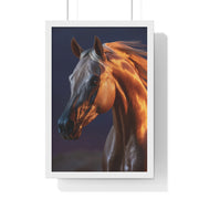 Elegant Horse Art Print, Vertical Framed Poster, Equestrian Decor, Horse Lover Gift, Home Wall Art, Animal Themed Decoration