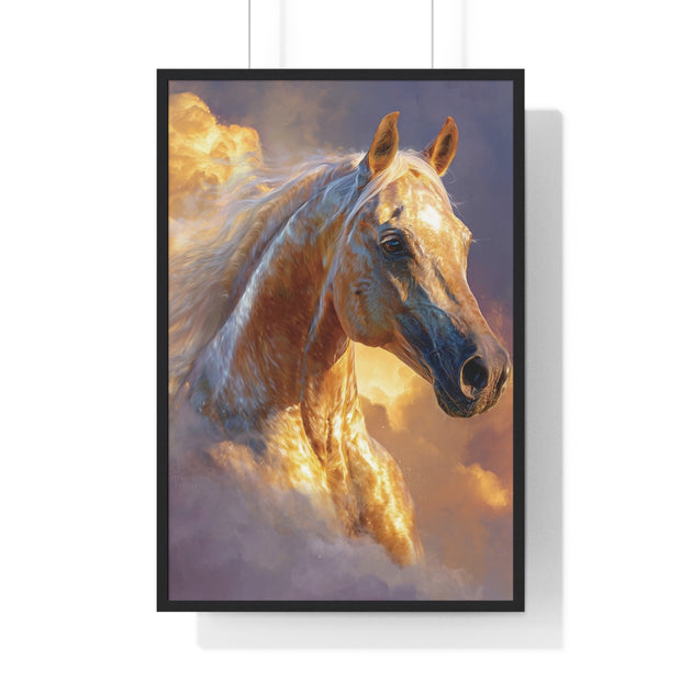 Stunning Horse Artwork Vertical Framed Poster, Horse Lovers Gift, Equestrian Home Decor, Animal Wall Art, Unique Gift Idea