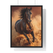 Galloping Wild Horse Framed Poster, Equine Wall Art, Nature Decor, Horse Lover Gift, Rustic Home Decor, Farmhouse Artwork