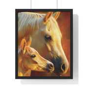 Elegant Horse Art Print, Framed Horse Poster, Equine Wall Decor, Animal Lover Gift, Cozy Home Decoration