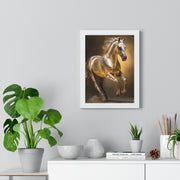 Majestic Horse Vertical Framed Poster, Equine Art Print, Home Decor, Animal Lover Gift, Equestrian Wall Art, Horse-Themed Decoration