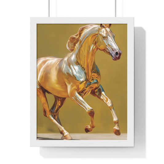 Elegant Horse Art Print, Vertical Framed Poster, Equine Decor, Modern Wall Art, Animal Lover Gift, Home Office Decoration