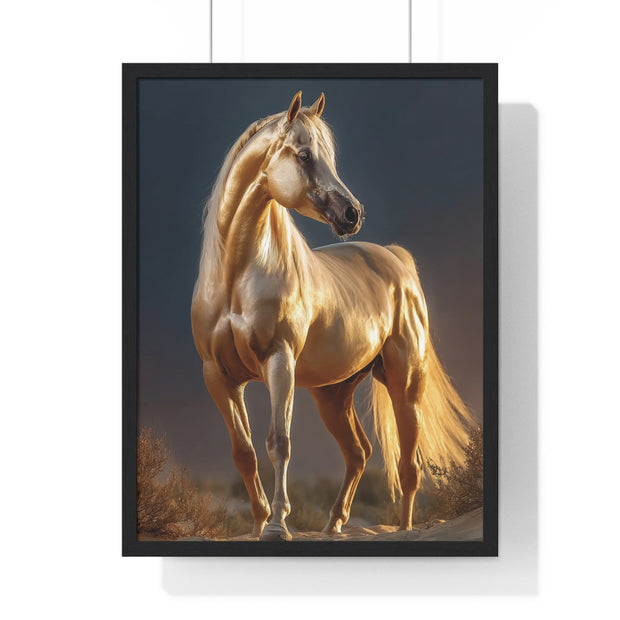Majestic Horse Framed Poster, Equine Wall Art, Elegant Home Decor, Gift for Horse Lovers, Unique Nature Art, Horse Lover's Gift