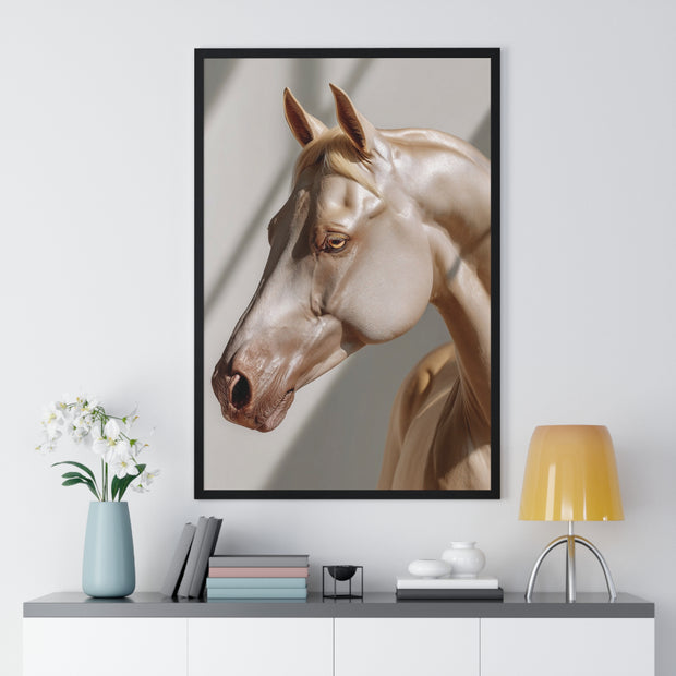 Elegant Horse Framed Poster, Art Decor, Animal Wall Art, Horse Lover Gift, Home Interior, Equine Photography