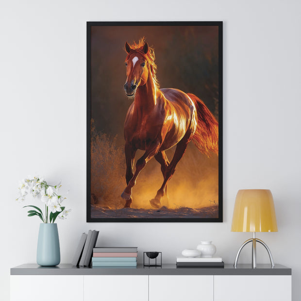 Majestic Horse Framed Poster, Equine Wall Art, Rustic Home Decor, Animal Lover Gift, Equestrian Decor, Farmhouse Wall Art