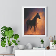 Majestic Horse Vertical Framed Poster - Art Print, Equine Decor, Horse Lover Gift, Home Wall Art, Office Decoration