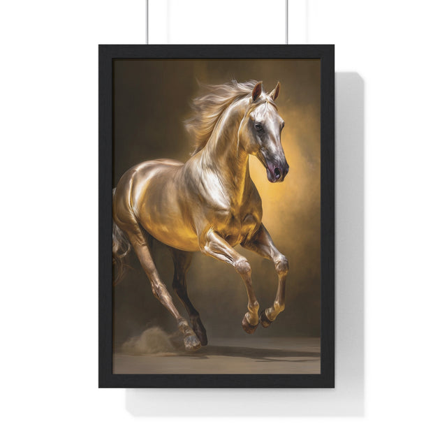 Majestic Horse Vertical Framed Poster, Equine Art Print, Home Decor, Animal Lover Gift, Equestrian Wall Art, Horse-Themed Decoration