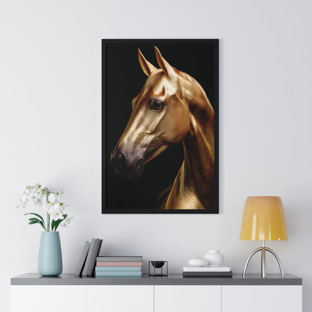Majestic Horse Framed Wall Art, Equestrian Decor, Equine Art Print, Home Decor Gift, Animal Lovers Wall Hanging