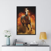 Majestic Horse Framed Poster | Wall Art for Animal Lovers, Equestrian Home Decor, Gift for Horse Enthusiasts, Motivational Art, Equine Decor