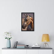 Horse Portrait Wall Art, Elegant Horse Framed Print, Equestrian Home Decor, Animal Lover Gift, Rustic Farmhouse Decor