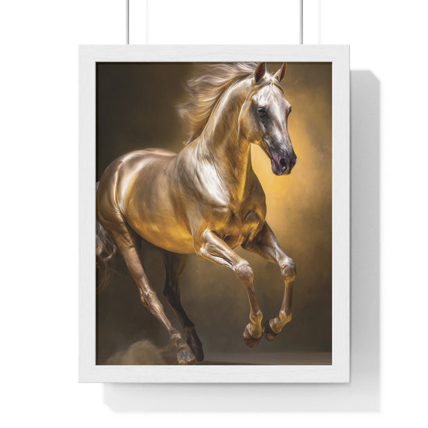 Majestic Horse Vertical Framed Poster, Equine Art Print, Home Decor, Animal Lover Gift, Equestrian Wall Art, Horse-Themed Decoration