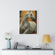 Majestic Horse Vertical Framed Poster, Equine Art, Animal Lover Decor, Gift for Horse Lovers, Home Wall Art, Rustic Farmhouse Style