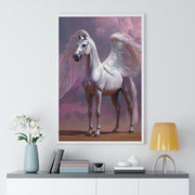 Majestic Winged Horse Wall Art, Fantasy Home Decor, Gift for Animal Lovers, Dreamy Artwork, Enchanted Living Room Accent