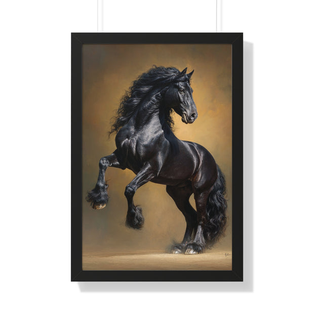 Majestic Horse Framed Poster | Equestrian Wall Art, Horse Lover Gift, Home Decor, Animal Art Print, Equine Photography