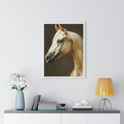 Elegant Horse Framed Poster | Modern Wall Art | Equine Decor | Horse Lover Gift | Farmhouse Decor | Art for Animal Enthusiasts