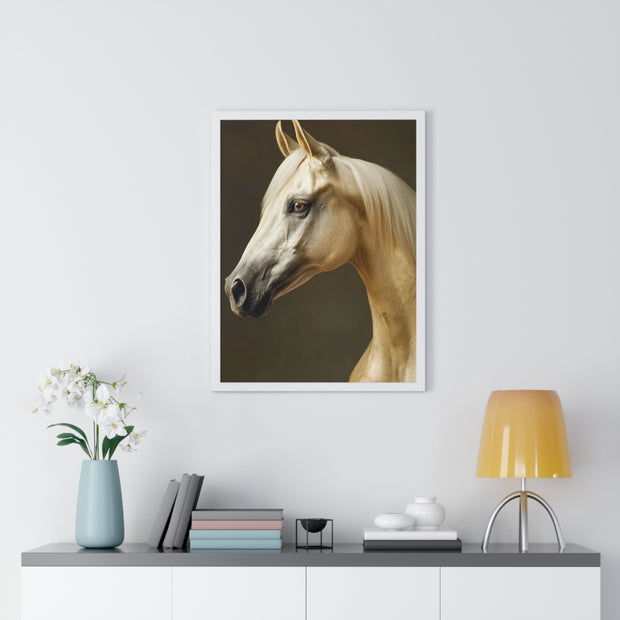 Elegant Horse Framed Poster | Modern Wall Art | Equine Decor | Horse Lover Gift | Farmhouse Decor | Art for Animal Enthusiasts