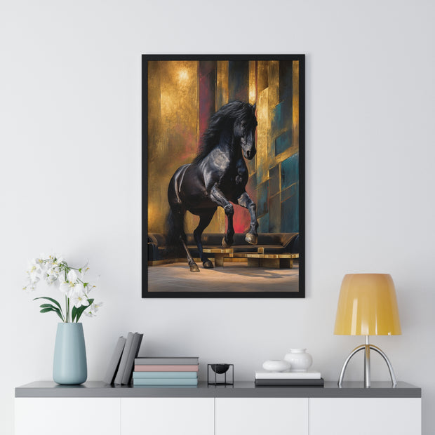 Elegant Horse Art Print, Framed Wall Decor, Equine Painting, Home Office Decor, Animal Lover Gift, Birthday, Anniversary, Christmas