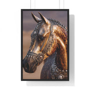 Horse Portrait Wall Art, Elegant Horse Framed Print, Equestrian Home Decor, Animal Lover Gift, Rustic Farmhouse Decor