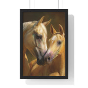 Horse Love Vertical Framed Poster, Equine Wall Art, Farmhouse Decor, Gift for Horse Lovers, Equestrian Home Decor