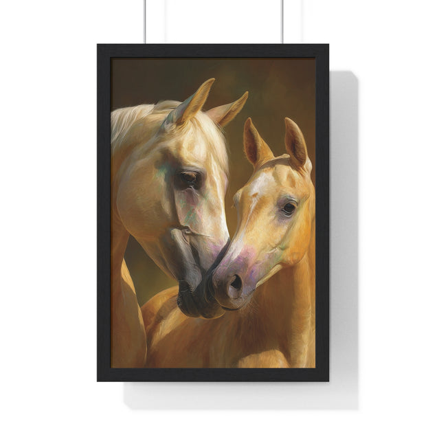 Horse Love Vertical Framed Poster, Equine Wall Art, Farmhouse Decor, Gift for Horse Lovers, Equestrian Home Decor