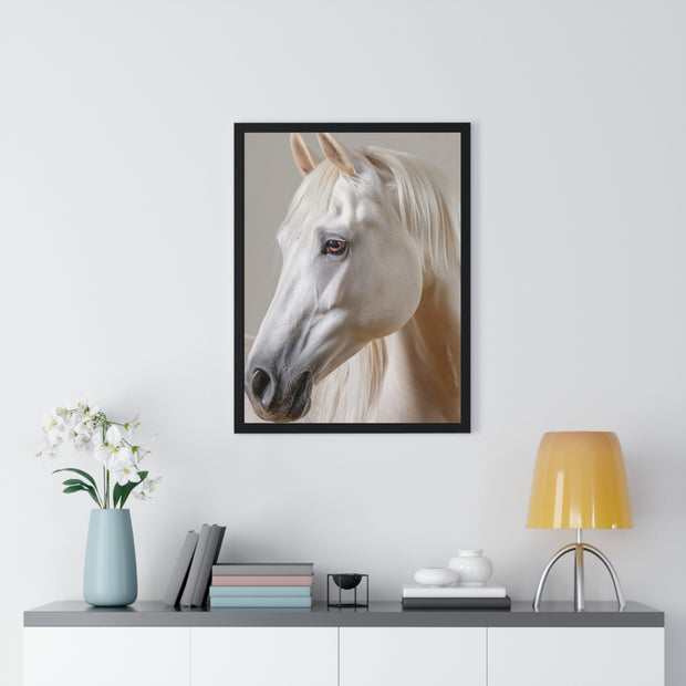 Elegant Horse Portrait Framed Art, Wall Decor, Home Decor, Equestrian Gift, Modern Wall Art