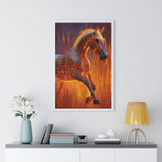 Fiery Horse Wall Art Poster, Animal Lover Print, Horse Decor, Equestrian Gift, Living Room Decor, Unique Art