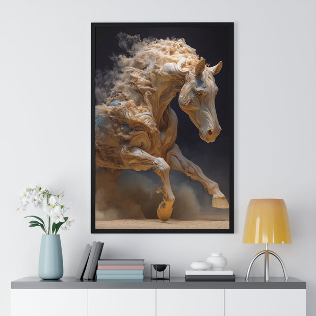 Stunning Horse Art Print, Vertical Framed Poster, Home Decor, Equestrian Gift, Wall Art