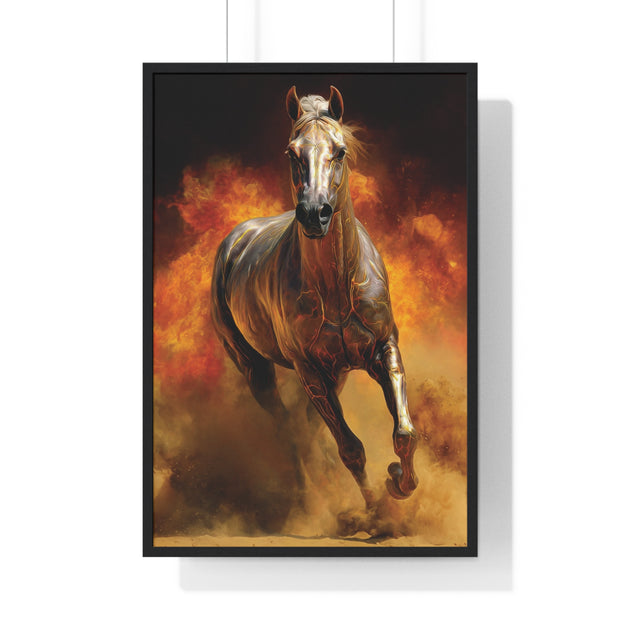 Majestic Horse Framed Poster | Wall Art for Animal Lovers, Equestrian Home Decor, Gift for Horse Enthusiasts, Motivational Art, Equine Decor