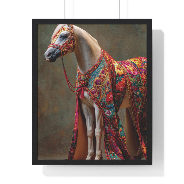 Vibrant Horse Art Print, Elegant Wall Decor, Farmhouse Style Home Decor, Gift for Horse Lovers, Equestrian Artwork
