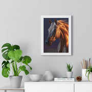 Elegant Horse Art Print, Vertical Framed Poster, Equestrian Decor, Horse Lover Gift, Home Wall Art, Animal Themed Decoration