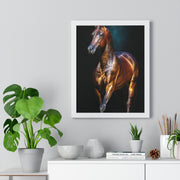 Equine Masterpiece Framed Art Print, Horse Wall Decor, Equestrian Gift, Home Office Art, Equine Enthusiast Decoration