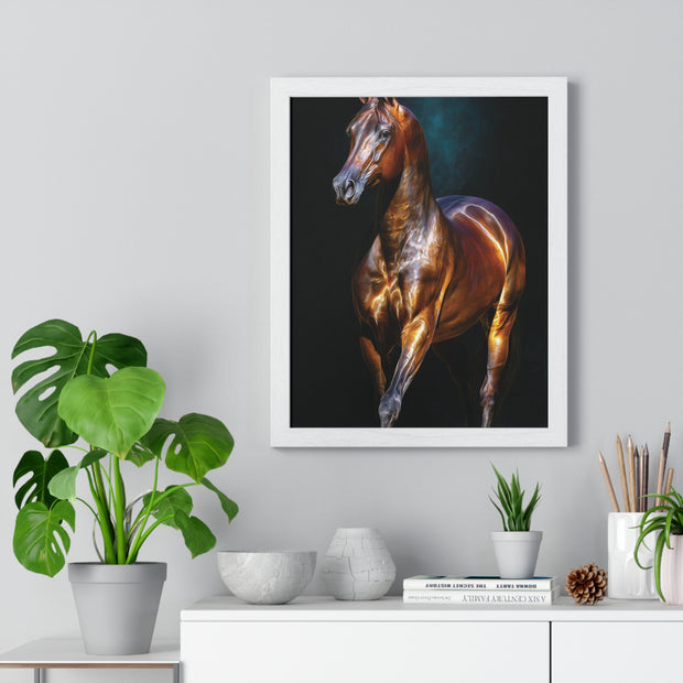 Equine Masterpiece Framed Art Print, Horse Wall Decor, Equestrian Gift, Home Office Art, Equine Enthusiast Decoration
