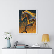 Majestic Horse Framed Art Print | Equestrian Decor, Horse Lover Gift, Wall Art for Home, Unique Horse Artwork, Animal Print