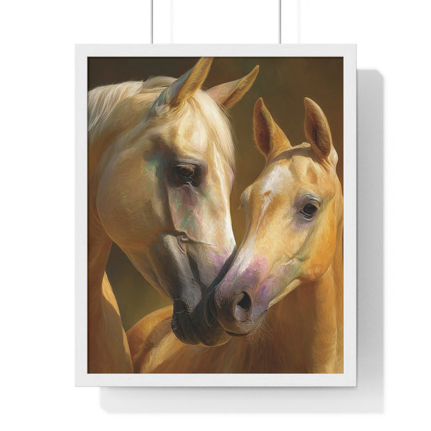 Horse Love Vertical Framed Poster, Equine Wall Art, Farmhouse Decor, Gift for Horse Lovers, Equestrian Home Decor