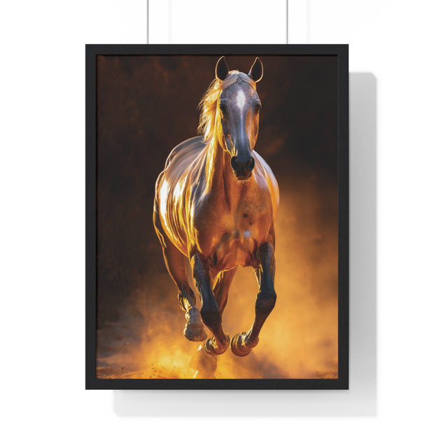 Majestic Horse Framed Poster - Equestrian Art, Horse Lover Gift, Home Decor, Animal Lover Wall Art, Rustic Style
