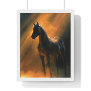 Elegant Horse Wall Art | Framed Poster for Home Decor, Equestrian Gift, Animal Lover Wall Decor, Rustic Decor, Art for Living Room