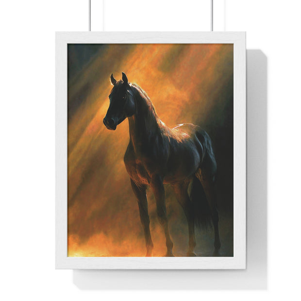 Elegant Horse Wall Art | Framed Poster for Home Decor, Equestrian Gift, Animal Lover Wall Decor, Rustic Decor, Art for Living Room
