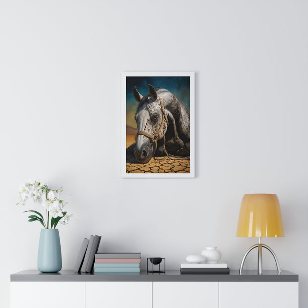 Stunning Horse Art Print, Vertical Framed Poster, Equestrian Decor, Animal Lover Gift, Rustic Home Art, Western Wall Art