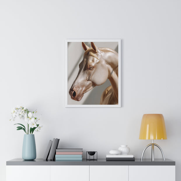 Elegant Horse Framed Poster, Art Decor, Animal Wall Art, Horse Lover Gift, Home Interior, Equine Photography