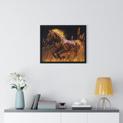 Majestic Horse Framed Poster | Horse Wall Art, Equestrian Decor, Animal Lover Gift, Home Decor, Rustic Wall Art