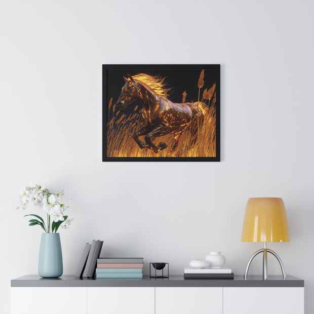 Majestic Horse Framed Poster | Horse Wall Art, Equestrian Decor, Animal Lover Gift, Home Decor, Rustic Wall Art