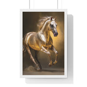 Majestic Horse Vertical Framed Poster, Equine Art Print, Home Decor, Animal Lover Gift, Equestrian Wall Art, Horse-Themed Decoration