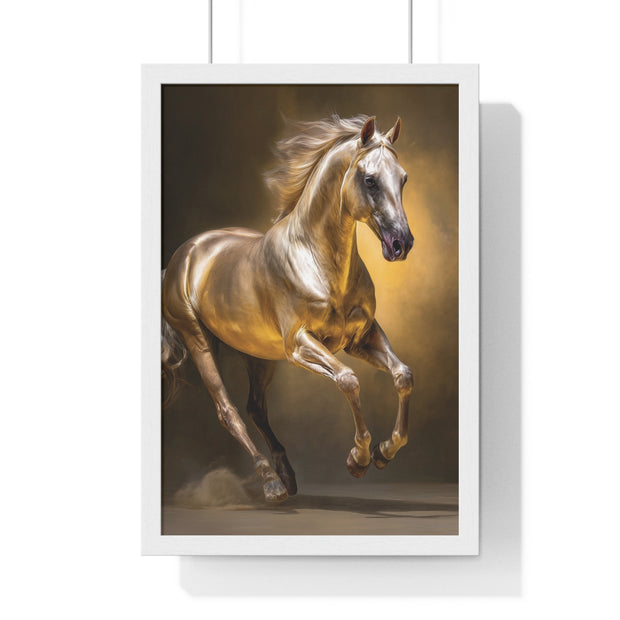 Majestic Horse Vertical Framed Poster, Equine Art Print, Home Decor, Animal Lover Gift, Equestrian Wall Art, Horse-Themed Decoration