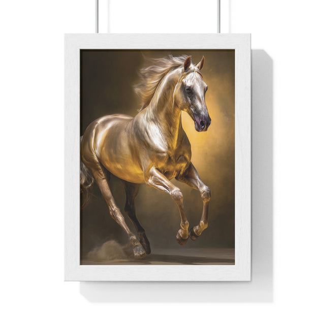 Majestic Horse Vertical Framed Poster, Equine Art Print, Home Decor, Animal Lover Gift, Equestrian Wall Art, Horse-Themed Decoration